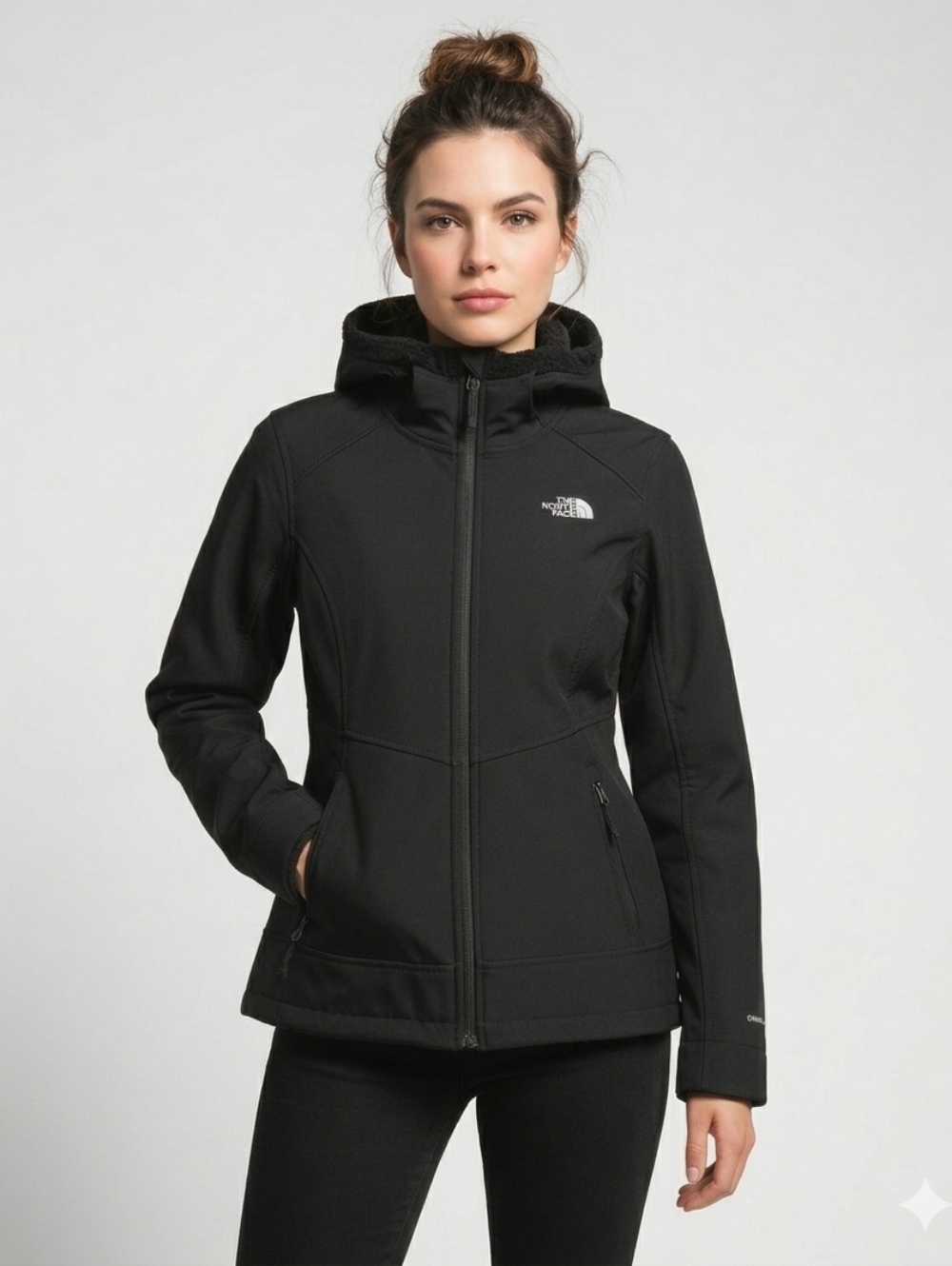 The North Face Small Black Hooded Softshell Jacket - Picture 1 of 9